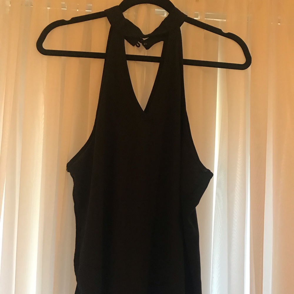 Boohoo Plunge Neck Blouse